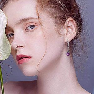 Vintage Drop Amethyst Earrings